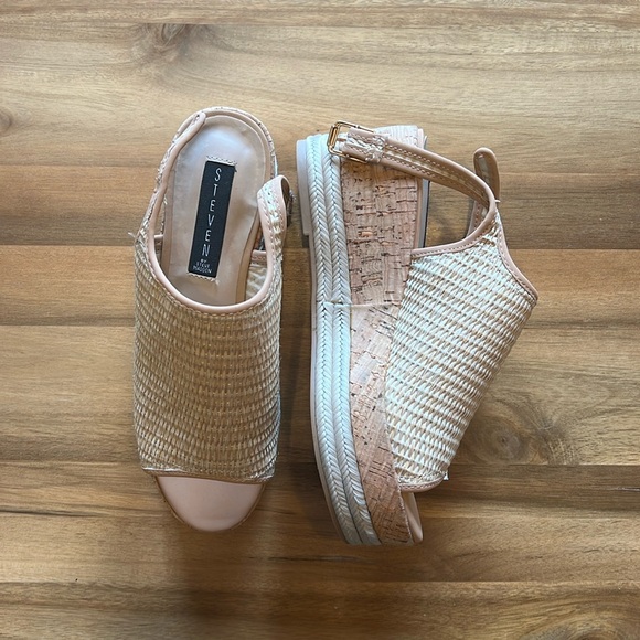 Steve Madden Carlton Woven Sandals Platform Espadrilles Cork Women’s size 7 - Picture 1 of 5